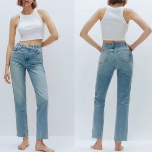 REFORMATION Cynthia High Rise Straight Cropped Jeans
